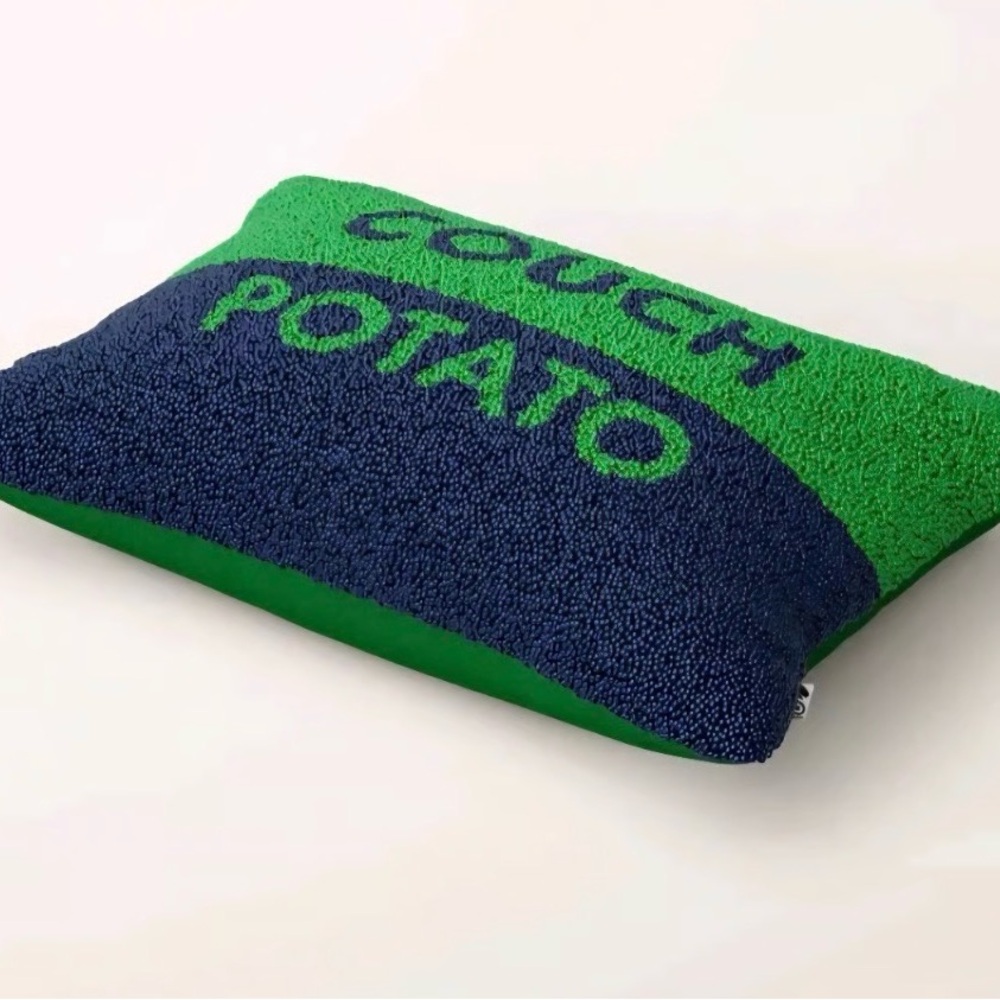 NWT KSNY Green and Blue Couch Potato Pillow - Picture 3 of 6